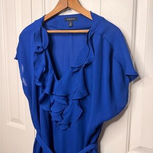 Lands' End Cobalt Blue Ruffle Dress